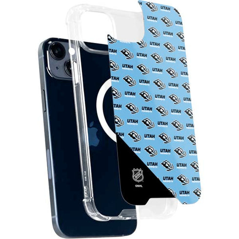 NHL Utah Mammoth Logo Pattern iPhone 15 MagSafe Case